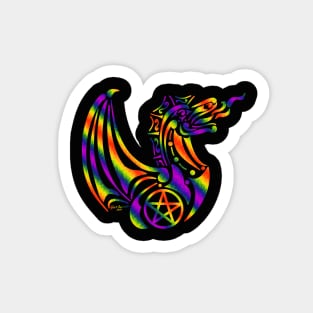 Pentacle Dragon 2- Rainbow Sticker